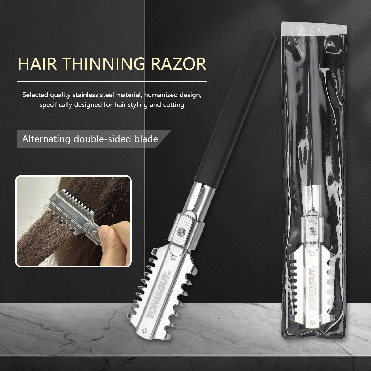 Professional Double-Edge Hair Razor Comb – Salon Cutting & Thinning Tool
