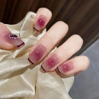 24Pc Leopard Chain Ballerina Press-On False Nails – Full Cover Reusable Tips