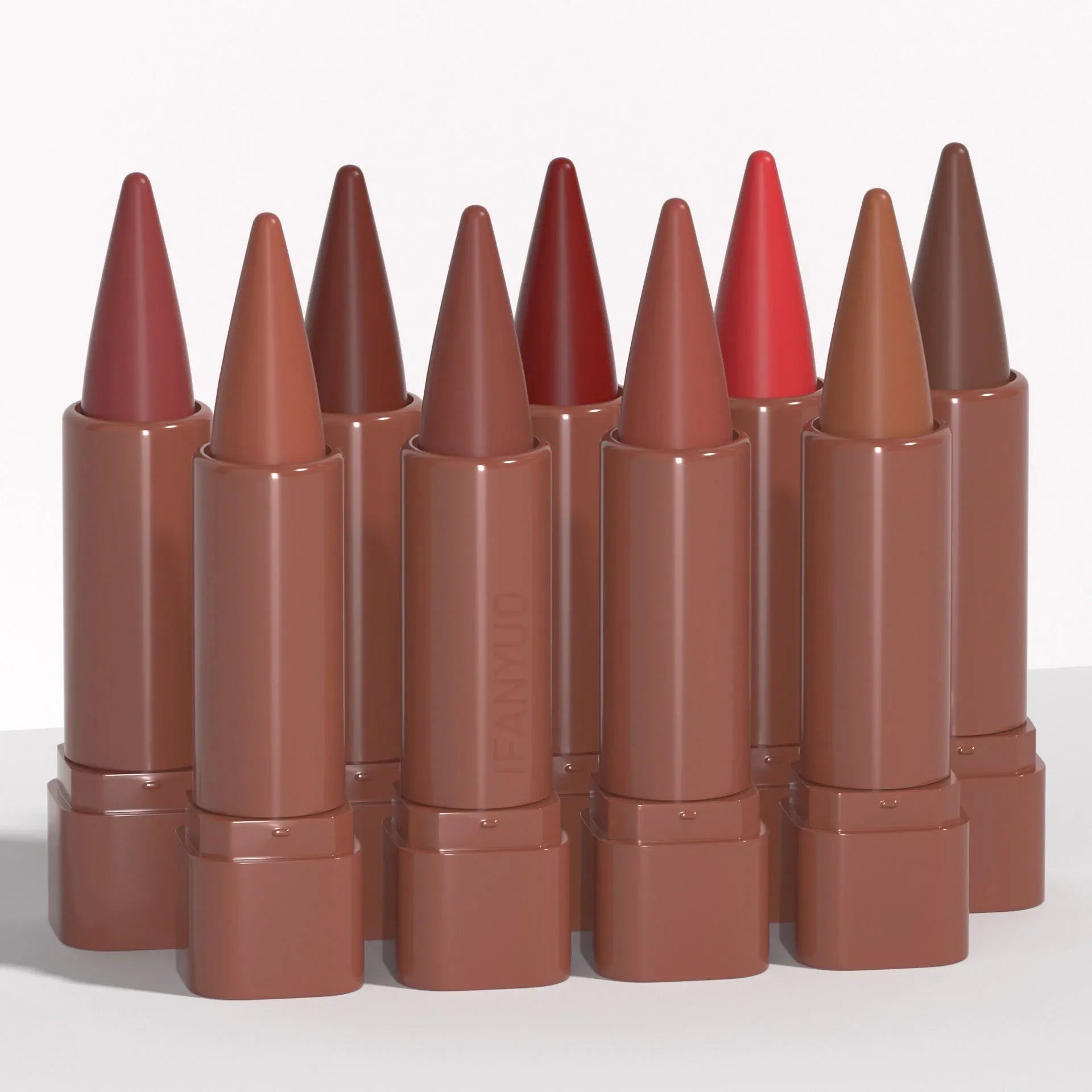 Matte Nude & Red Lip Liner Pencil – 9 Colors, Velvet Contour & Gradient Lipliner