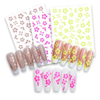 3D Y2K Hibiscus Floral Nail Stickers