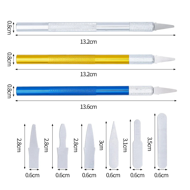 1 Set Dental Scalpel Blades & Handle – Sculpture Plaster Knife Trimmer for Dermaplaning, DIY Cutting & Dentist Tools