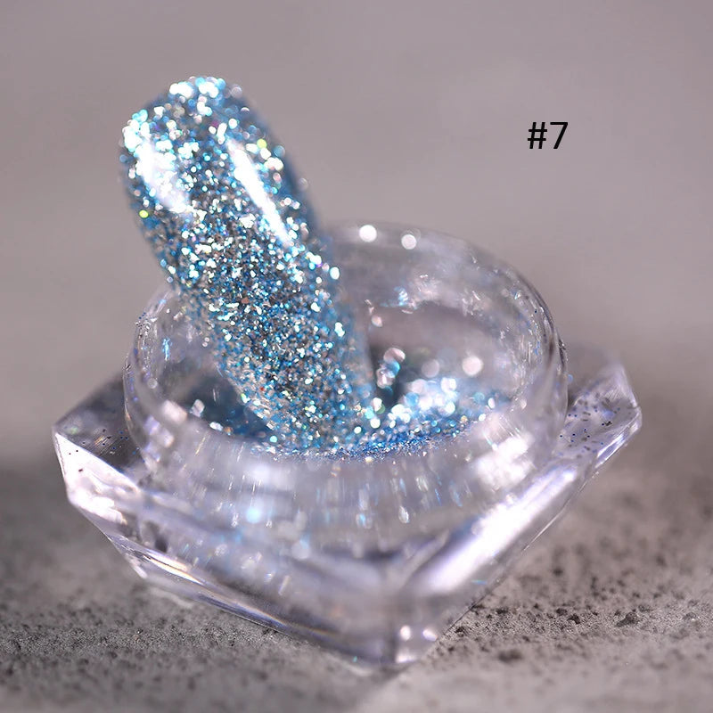 Gold Nail Mirror Glitter Powder – 50 Colors Metallic Chrome Dust Pigment for Gel Polish & Mirror Effect Manicure
