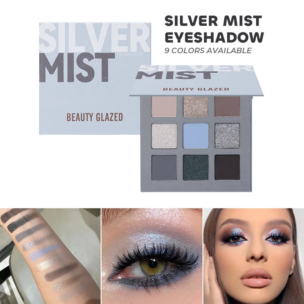 Beauty Glazed 9-Color Eyeshadow Palette – Matte & Shimmer, Long-Lasting Waterproof