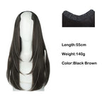 22" Synthetic Layered Hair Wig – Top Head Volume Extension
