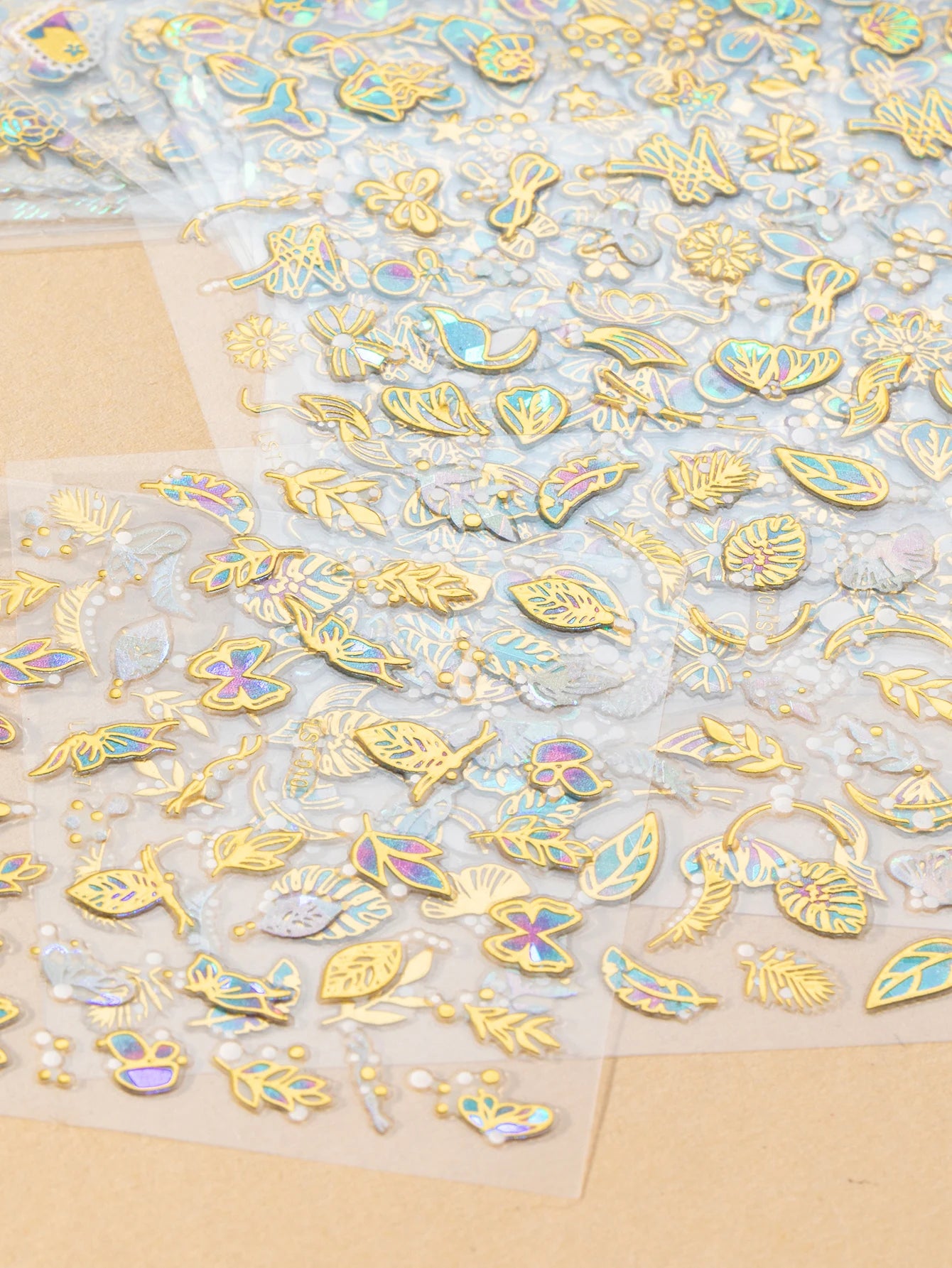 30-Pack 3D Gemstone Nail Stickers – Heart & Flower DIY Nail Decor