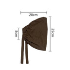 Modal Muslim Turban Hat Inner Hijab Cap with Rope – Islamic Underscarf Bonnet Headwrap Turbante Mujer