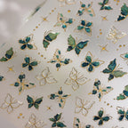 3D Gold Butterfly Nail Stickers – Self-Adhesive Decals for DIY Manicure