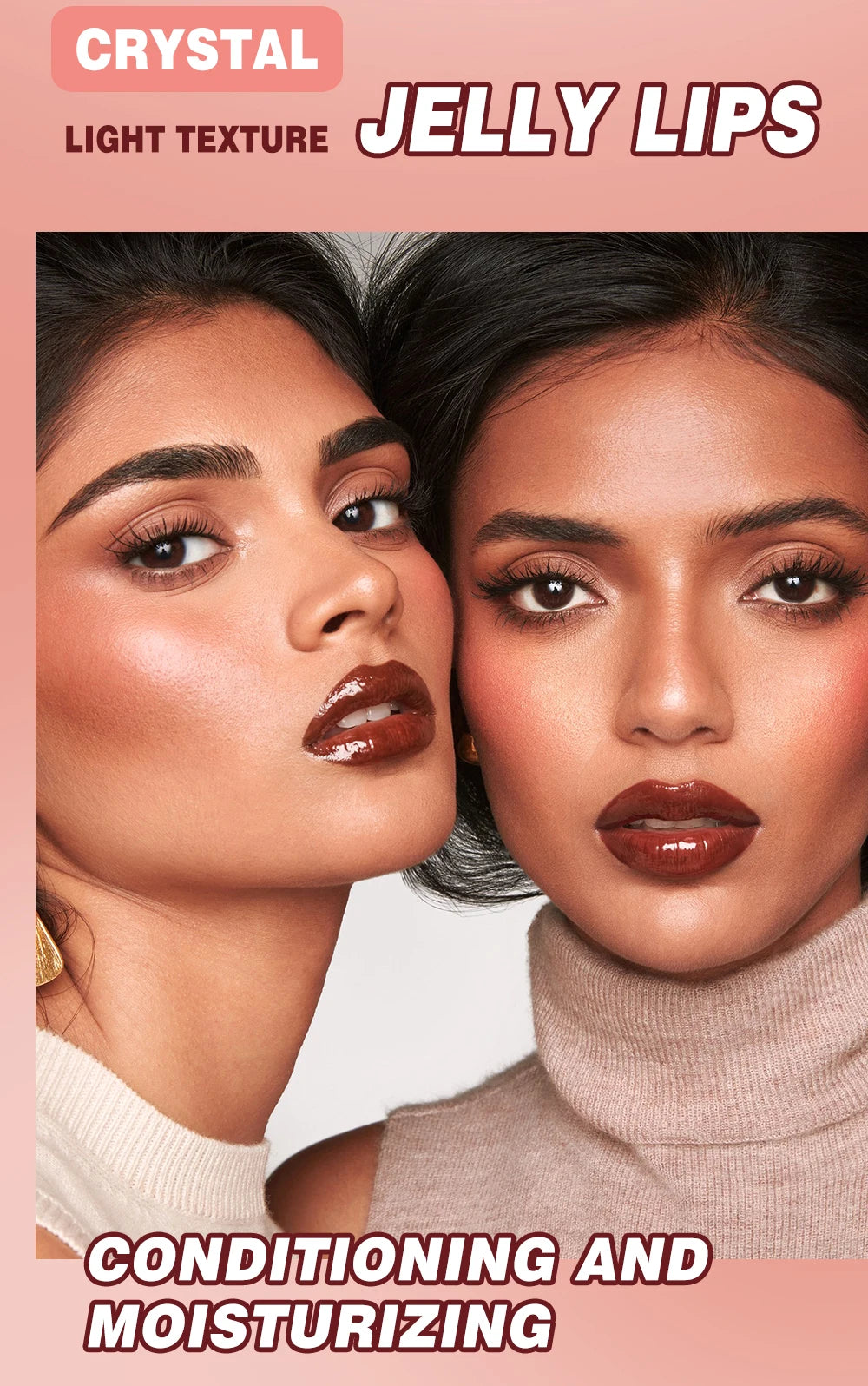 Nude Brown Plumping Lip Gloss – Moisturizing & Tinted, 12g