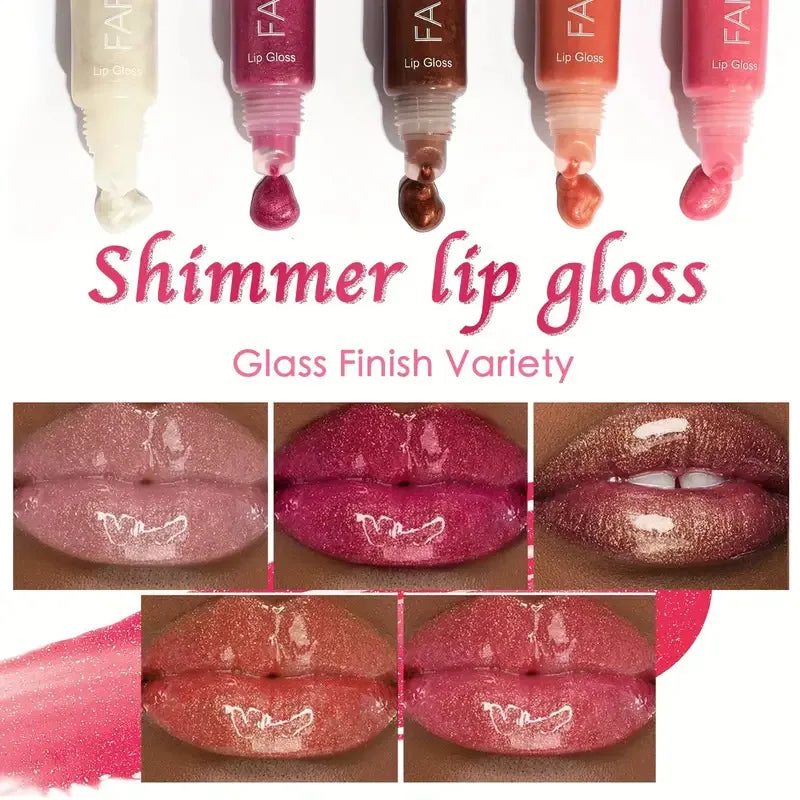 Pearl Mirror Liquid Lip Gloss – Glitter Shine, Moisturizing & Plumping Color