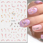 3D Floral & Butterfly Nail Art Stickers Decals