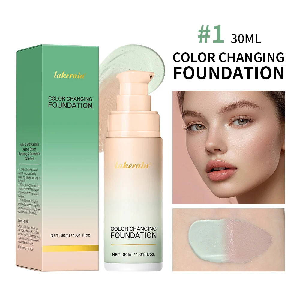 4-in-1 Color Changing Foundation – SPF 30+ Hydrating Longwear Makeup Base