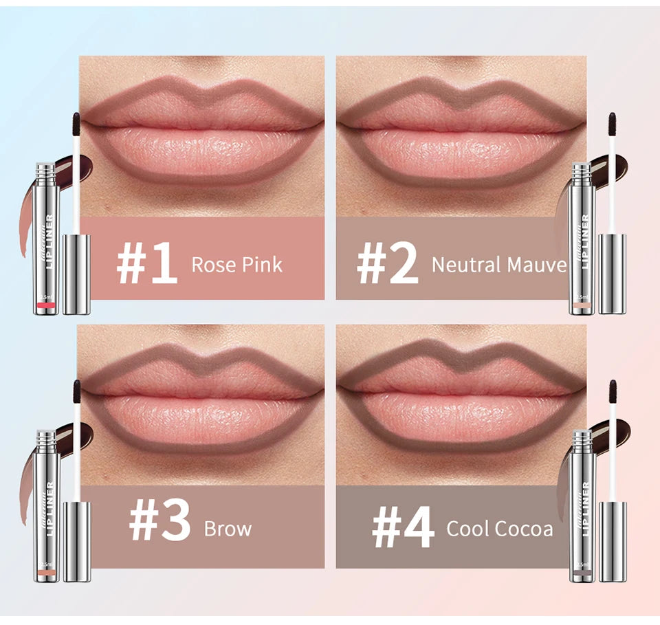 Vitamin E Waterproof Liquid Lip Liner – Long-Lasting with Hyaluronic Acid
