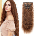 6PCS 20" Curly Synthetic Clip-In Hair Extensions – Wavy Style