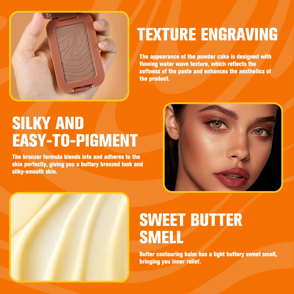 Bronzer & Contour Stick – Matte Face Shading & Highlighter Palette