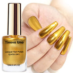 Mirror Red Metallic Nail Polish – Quick Dry Shimmer Finish