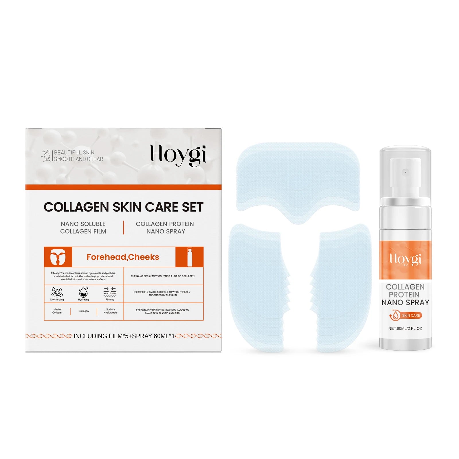 Nano Soluble Collagen Serum Spray Set – Wrinkle Repair & Skin Brightening Face Filler for Firm, Youthful Skin