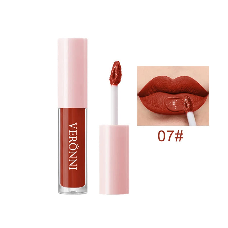 12-Color Mini Matte Liquid Lipstick – Vegan, Long-Lasting & Non-Drying