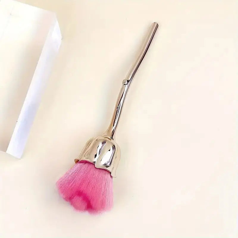 Black Rose Shaped Loose Powder Makeup Brush – Face & Nail Art Tool