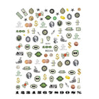 3D Dollar Sign Nail Art Stickers