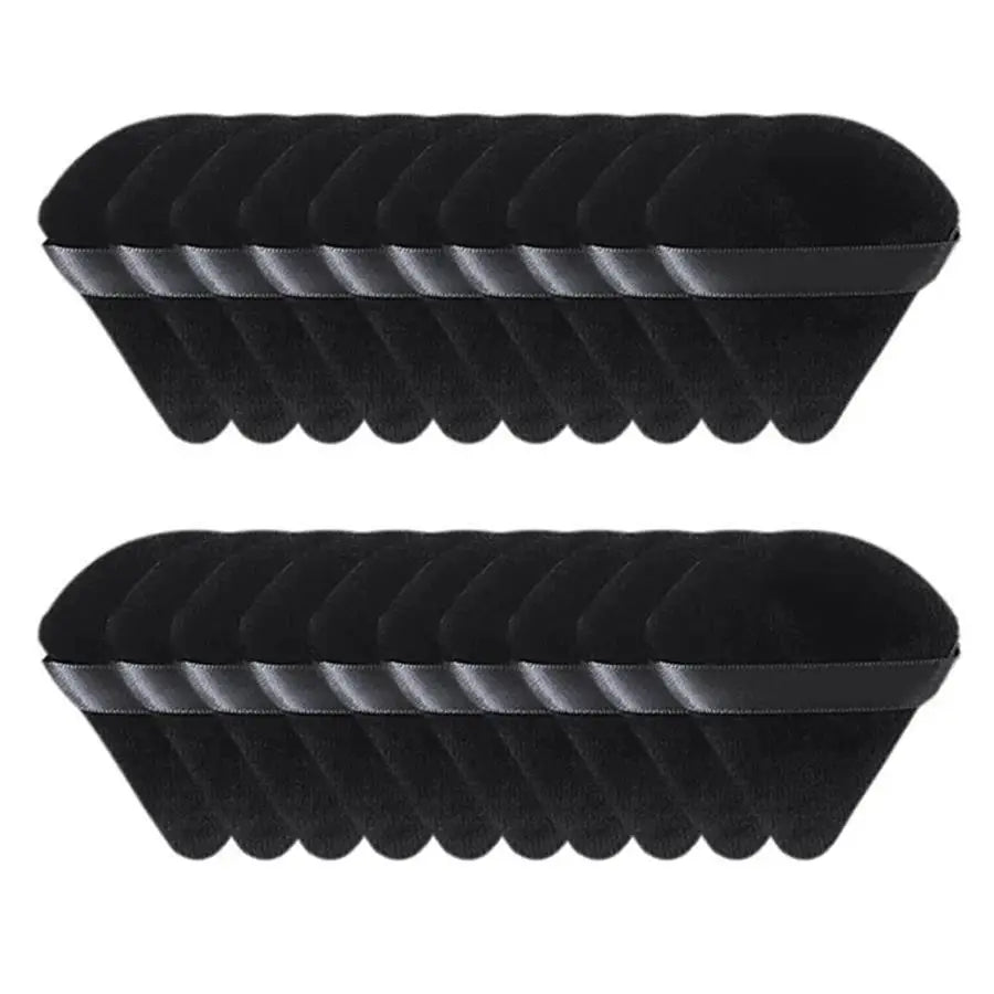 10/20Pcs Triangle Velvet Powder Puff Mini Face Makeup Sponge Washable Lightweight Cosmetic Tool