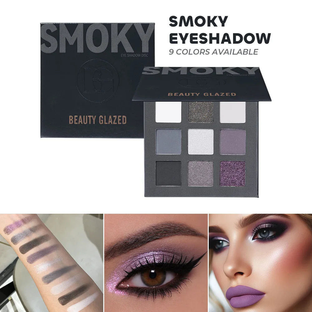 Beauty Glazed 9-Color Eyeshadow Palette – Matte & Shimmer, Long-Lasting Waterproof