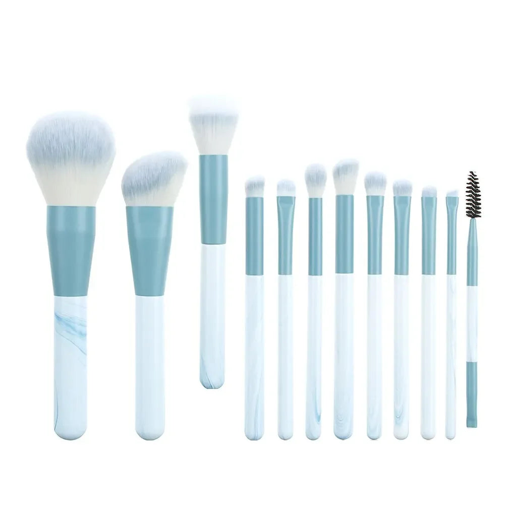 12Pcs Soft Makeup Brushes Set – Foundation, Blush, Powder, Eyeshadow, Concealer & Blending Tools