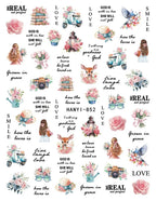 3D Floral & Butterfly Nail Art Stickers