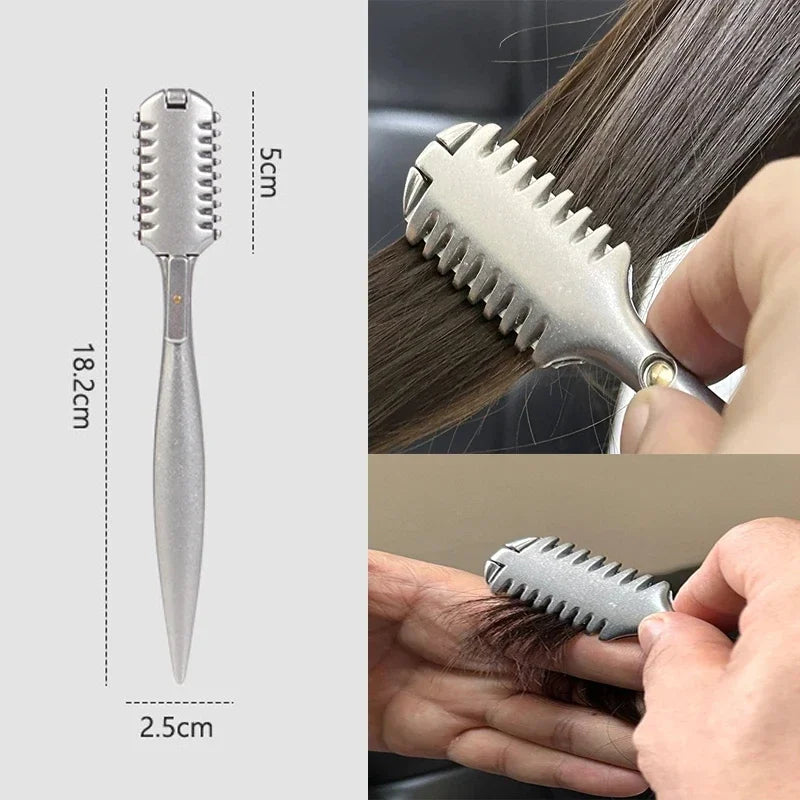 Professional Straight Razor with Rubber Handle – Removable Stainless Steel Blade