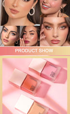 4-Color Liquid Blush – Long-Lasting, Blend able Vegan Cheek Tint