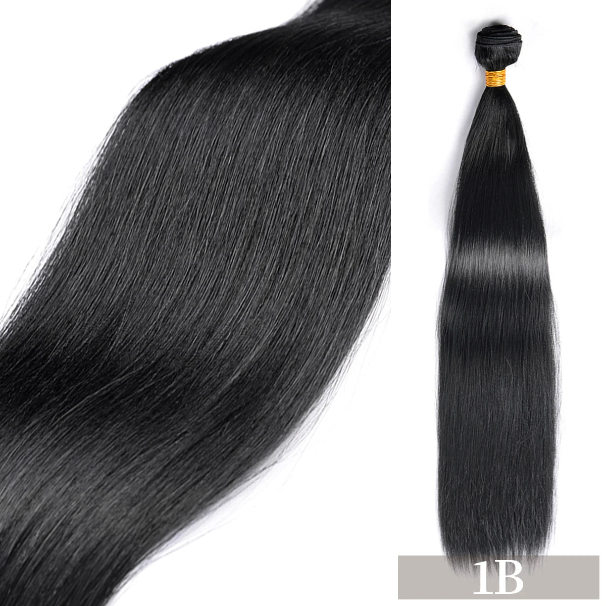 24" Straight Synthetic Hair Bundles – Ombre Blonde Extensions