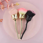 Black Rose Shaped Loose Powder Makeup Brush – Face & Nail Art Tool