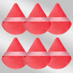6 Pcs Triangular Makeup Sponge Puffs Soft Skin-Friendly Foundation Blenders for Home or Travel Use