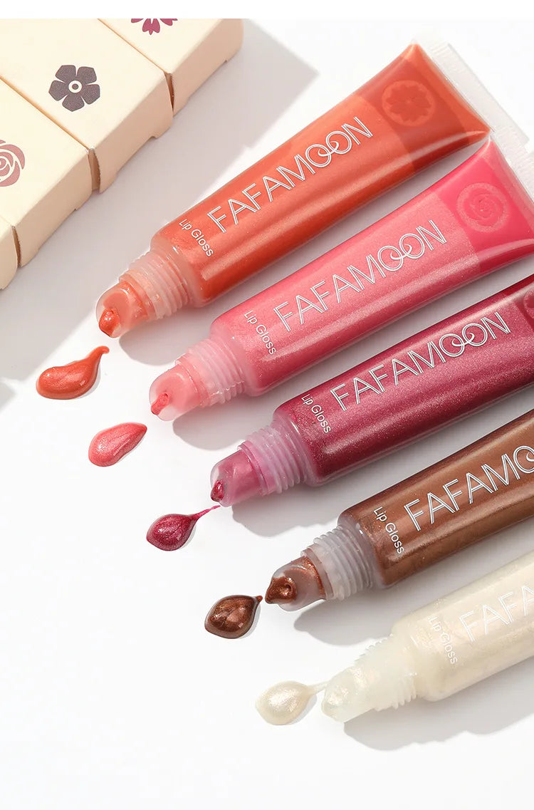 Pearl Mirror Liquid Lip Gloss – Glitter Shine, Moisturizing & Plumping Color