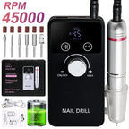 45,000RPM Professional Rechargeable Electric Nail Drill – Portable Nail File & Manicure Tool for Gel Polish