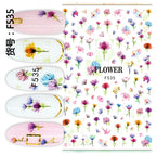 3D Y2K Hibiscus Floral Nail Stickers
