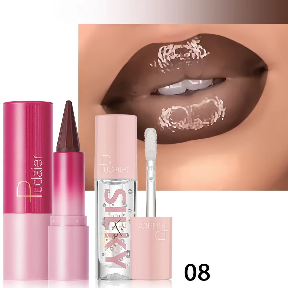 Silky Lipstick & Nourishing Lip Oil Set – Long-Lasting Hydration & Versatile Looks