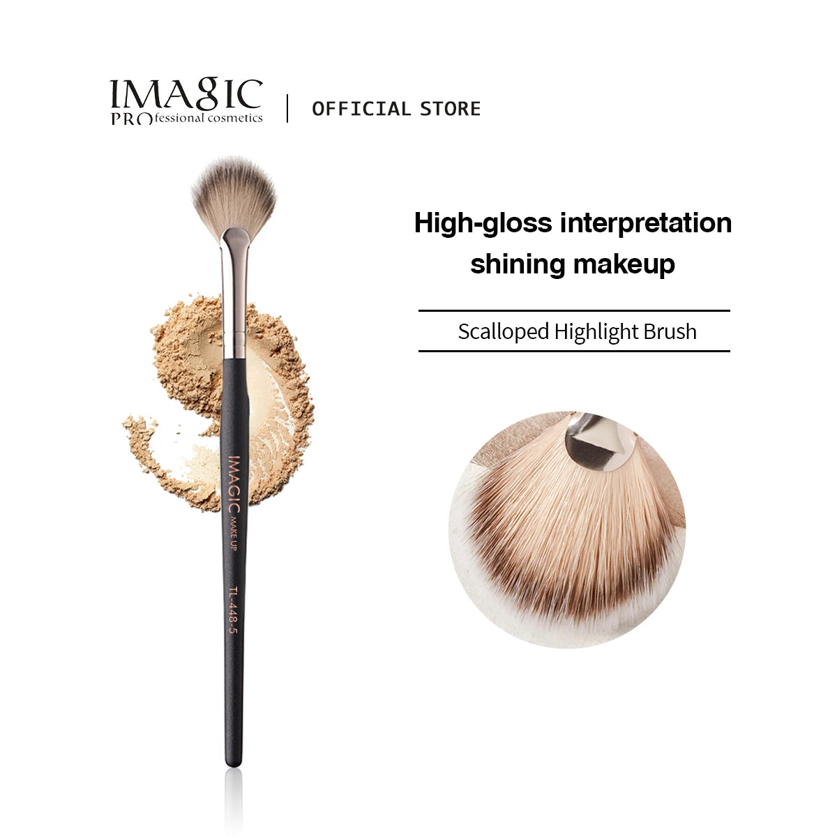 IMAGIC Highlighting Blush Brush – Soft, Professional, Multifunction Makeup Tool