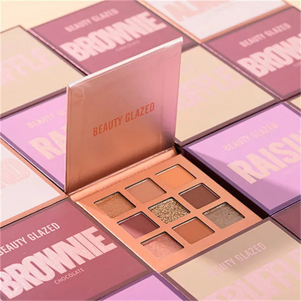 Beauty Glazed 9-Color Eyeshadow Palette – Matte & Shimmer, Long-Lasting Waterproof