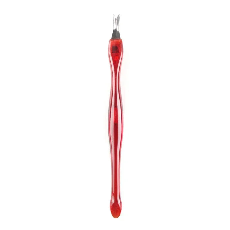 Stainless Steel Cuticle Pusher & Trimmer – Nail Art Fork Tool for Dead Skin Removal & Manicure Care