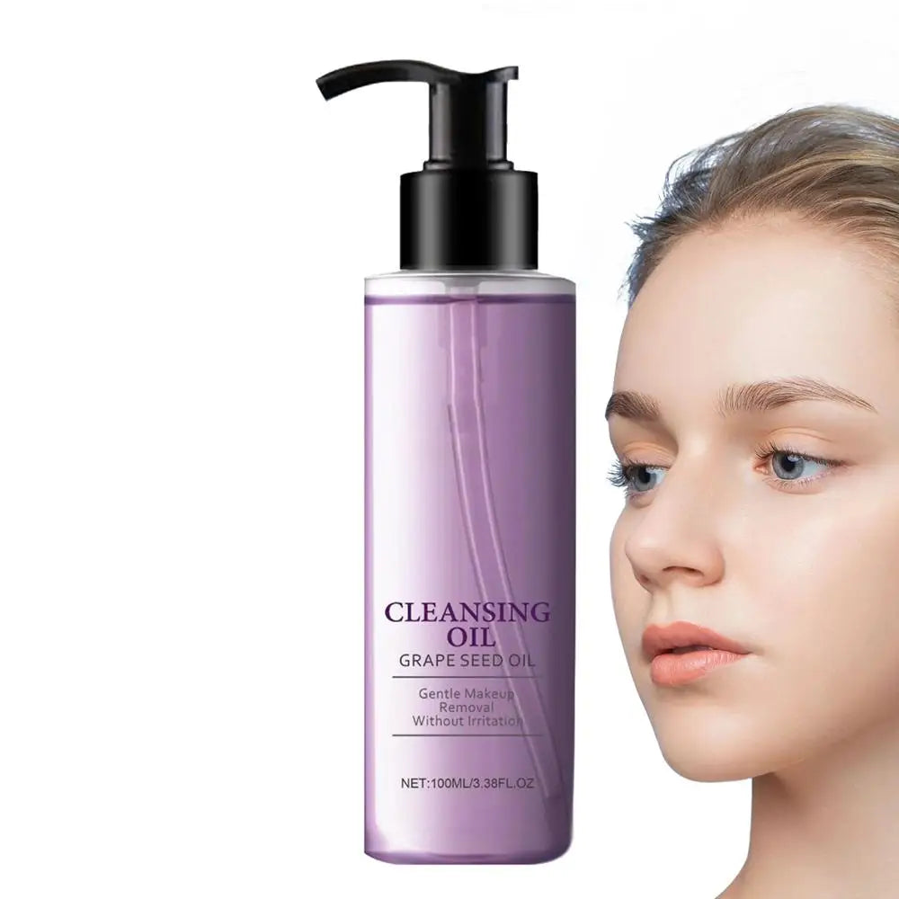 Non-Greasy Grape Facial Cleansing Oil – Moisturizing, Mild Makeup Remover