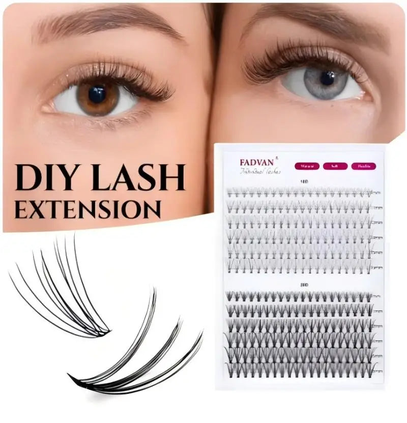 DIY Cluster Lashes Bundle – 30D/40D Soft Mink Individual Lashes