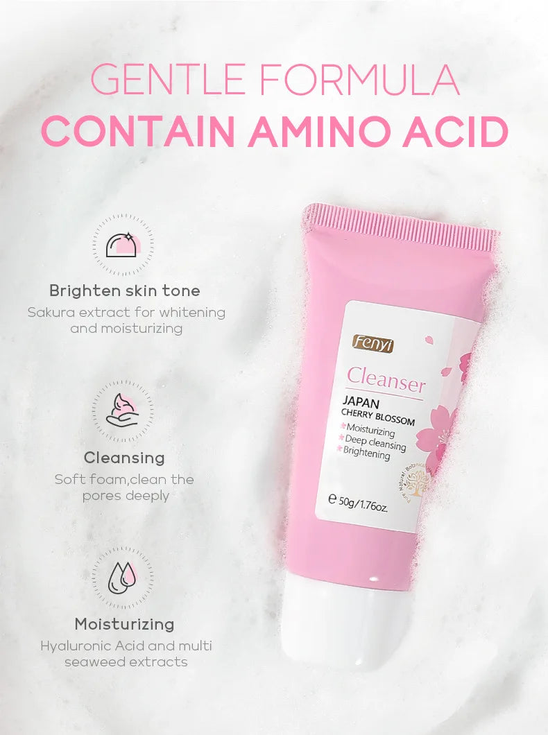 Vitamin C Facial Cleanser – Deep Cleansing, Moisturizing, Blackhead Removal Skincare Foam
