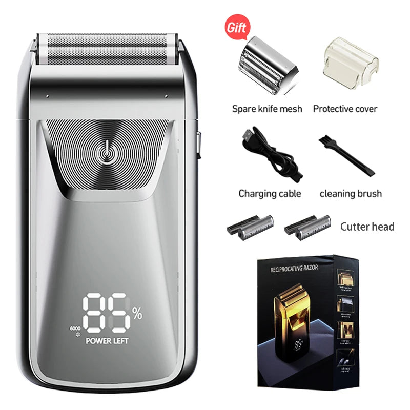 Rechargeable Electric Shaver for Men – Wet & Dry Beard Trimmer and Shaving Machine