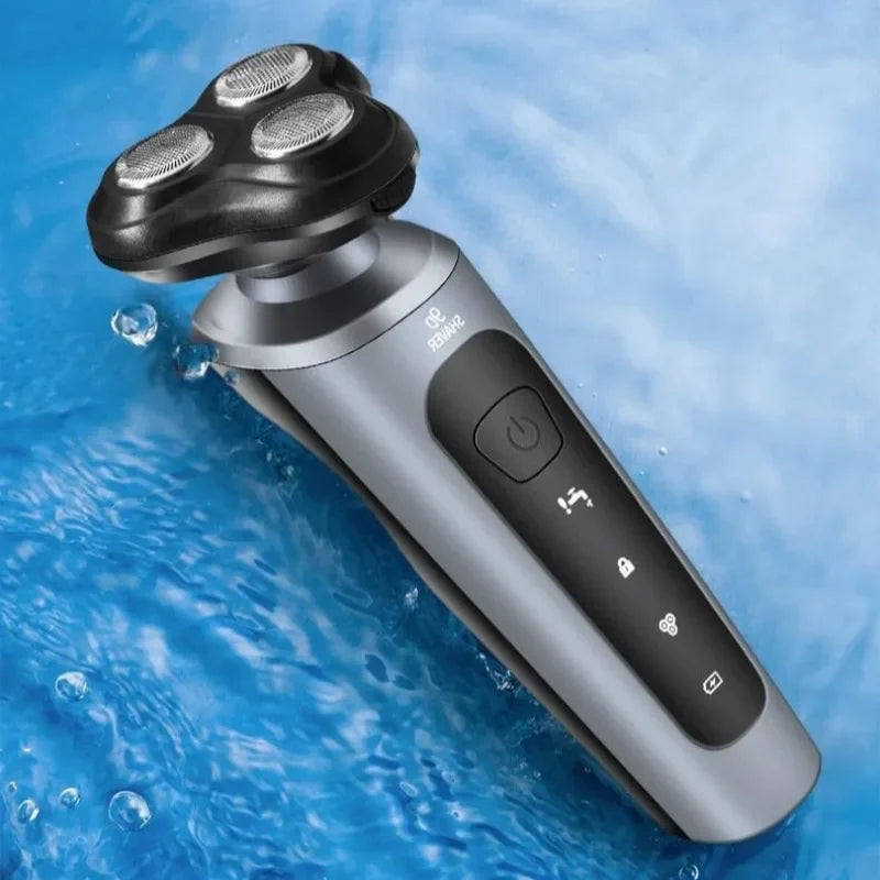 3-in-1 Electric Razor for Men – Rechargeable USB Face Shaver & Beard Trimmer, Full-Body Washable Grooming Kit