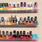 Wall-Mounted Acrylic Display Rack – 2/4pcs for Nail Polish or Vinyl Records