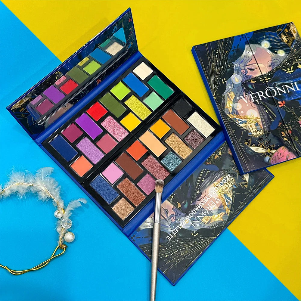 32-Color Eyeshadow Palette – Matte & Shimmer, Highly Pigmented, Vegan