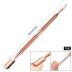 1/3pcs Double-Ended Stainless Steel Cuticle Pusher Set – Dead Skin Remover & Cuticle Scissors, 4pcs Rose Gold Manicure Tools
