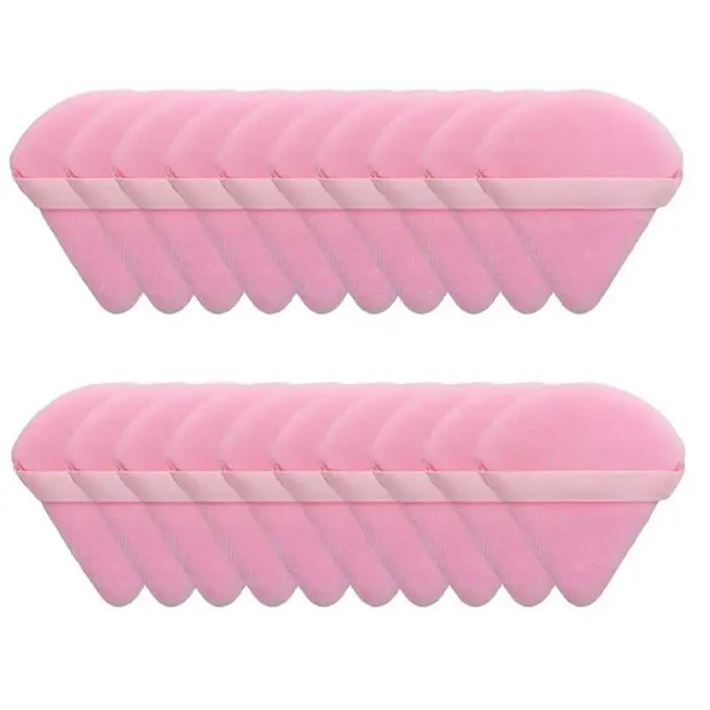 10/20Pcs Triangle Velvet Powder Puff Mini Face Makeup Sponge Washable Lightweight Cosmetic Tool