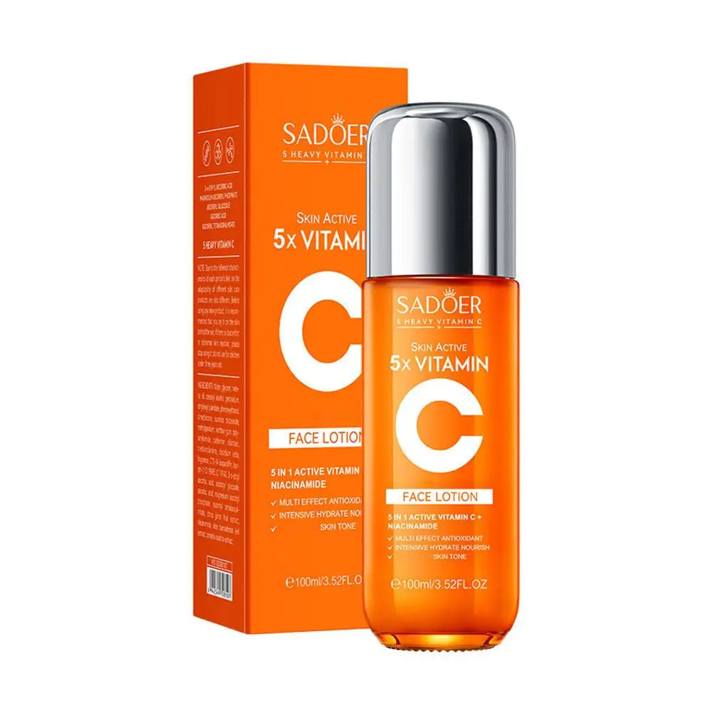 5x Vitamin C Skincare Set – Cleanser, Lotion, Eye Cream & Serum for Brightening & Even Skin Tone
