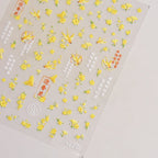 Autumn Maple & Ginkgo 5D Nail Art Stickers – Pumpkins, Ladybugs & Mushrooms